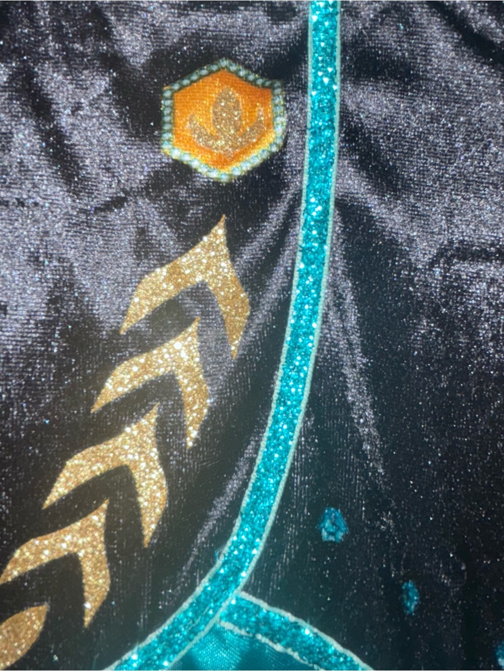 Disney's Queen Anna Frozen in Teal, Black & Purple Princess Dress Up Girls S - Picture 7 of 14